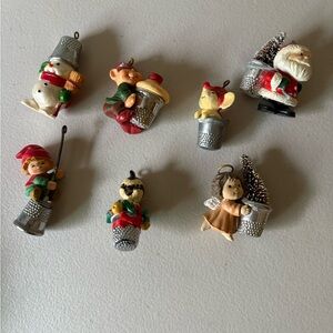 Christmas Thimble Ornaments Set